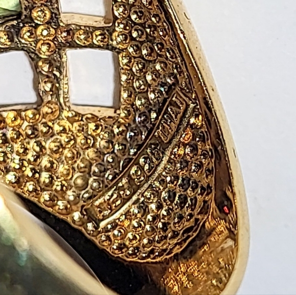 925 VERMEIL DOME RING - MULTI-COLORED RAINBOW STONES - SZ 10 - Picture 8 of 10